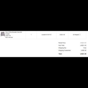 Grey off the  Shoulder crop knit sweater